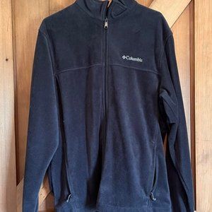 Columbia Black Full Zip Fleece Jacket Size L